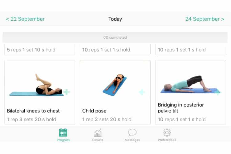 Exercise programs